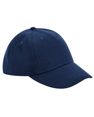Beechfield 5 Panelen Biologisch Katoenen Baseball Cap (Marineblauw)