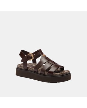 Lucy Lug Sole Sandal In Signature Jacquard