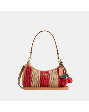 Teri Shoulder Bag With Stripes And Charm