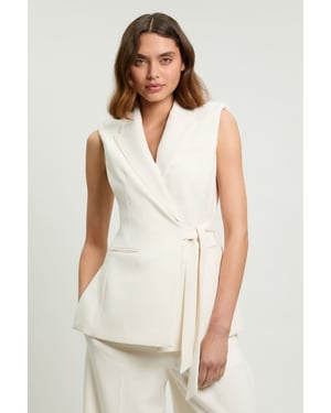 Compact Stretch Tailored Tie Front Waistcoat