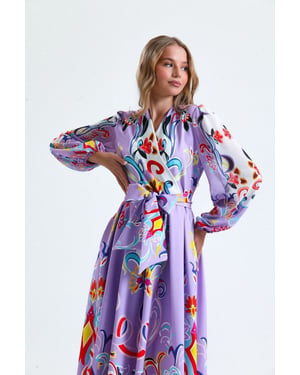 Florale Print Maxi A-Lijn Jurk