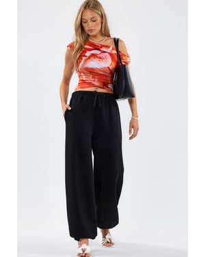 Kvinnors bomullsblandning rakbenade sweatpants