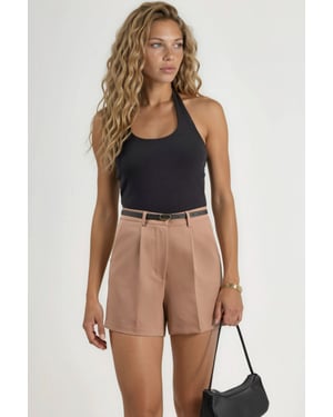 Hoge Taille Wijde Mini Shorts