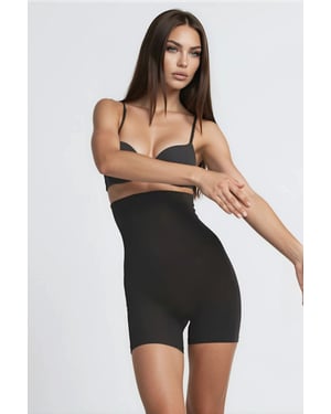 Premium naadloze hoge taille shorts tot halverwege het bovenbeen shapewear