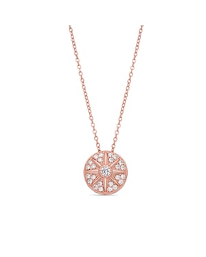 Luxenter ketting in briljant metaal en zirkonia legering afgewerkt in 18 karaats roségoud - Fredry