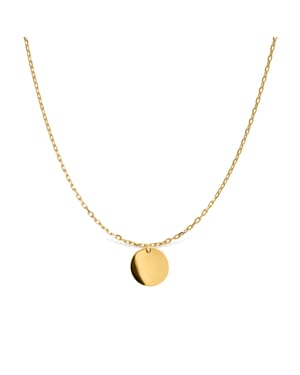 Luxenter Sterling Silver 925 halsband med 18K gult guld - Mi Sol