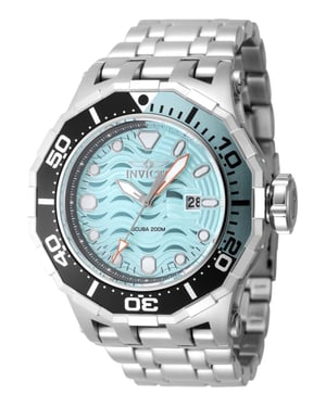 Invicta Pro Diver 47846 Herenhorloge - Quartz Uurwerk - Roestvrij Staal met Blauwe Wijzerplaat - 52 mm