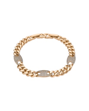Luxenter Armband met 18-karaats geelgouden afwerking en schitterende zirkonia - Huka