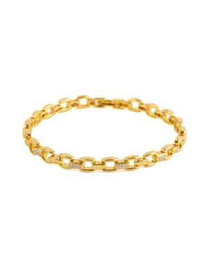 Luxenter Armband met schitterende zirkonia, afgewerkt in 18 karaats geelgoud - Yaris