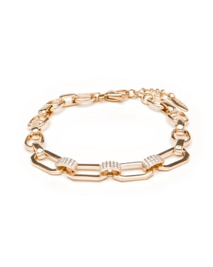 Luxenter Armband met 18-karaats geelgouden afwerking en schitterende zirkonia - Askev