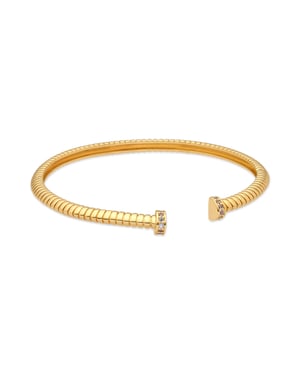 Luxenter Armband met glanzende zirkonia, afgewerkt in 18-karaats geelgoud - Aih