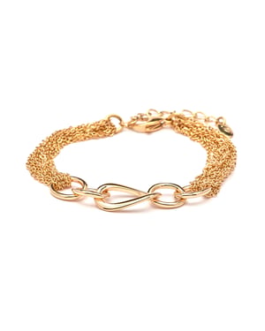 Luxenter Armband met schitterende zirkonia, afgewerkt in 18 karaats geelgoud - Hidvis