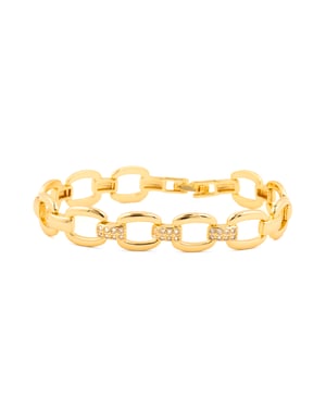 Luxenter Armband met schitterende zirkonia, afgewerkt in 18 karaats geelgoud - Insio