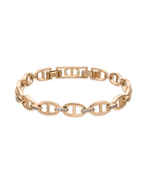 Luxenter Armband met 18-karaats geelgouden afwerking en schitterende zirkonia - Ibel