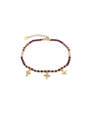 Luxenter Armband van 925 sterling zilver en glanzende zirkonia met 18-karaats goudkleurige afwerking - Paila