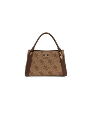 Guess Satchel-väska Latte Logotyp/Brun