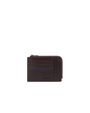 Piquadro Kortfodral Brunt