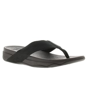 FitFlop Womens Flip Flops Surfa Slip On black