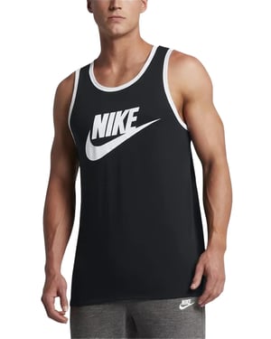 Nike Air Mens Athletic Black/White Vest Tank Top