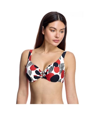 Women's Slimming Bikini Top with V-Neck W260832