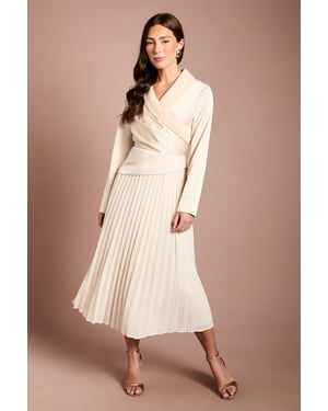 Tailored Pleat Skirt Midi Dress