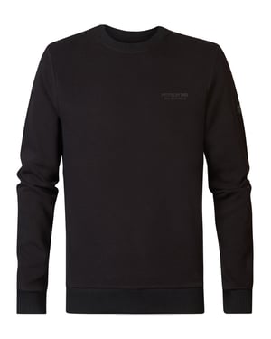 Petrol Industries - Heren Effen Sweater Canning - Zwart