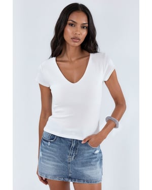V-hals Modal Katoenmix Blouse