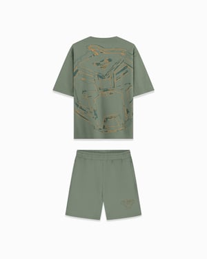 Black Bananas Kinderen Huge Sketch Twin Set, Mintgroen