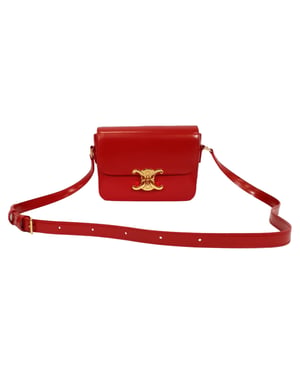 Celine Classique Triomphe Tas in Rode Leer