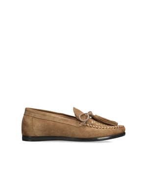 Suede Yaira Taupe Suede Loafers