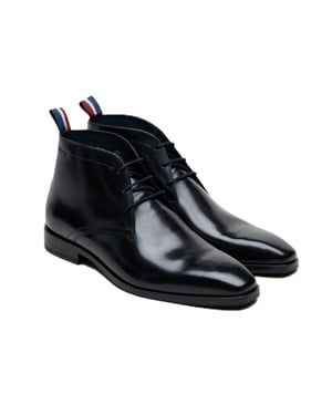 Ben Sherman London Brush Off Leren Heren Zwarte Boots
