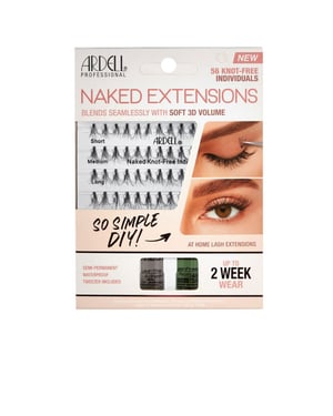 Ardell Naked Extensions Soft 3d Volume X 56 Knutfria Hårstrån #svart 1 St