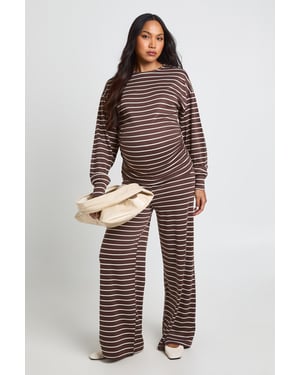 Maternity Soft Stripe Long Sleeve Top