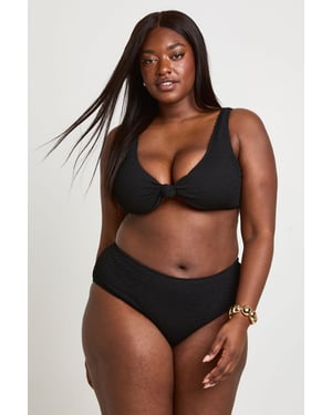 Plus Crinkle Knot Top & High Waist Bikini