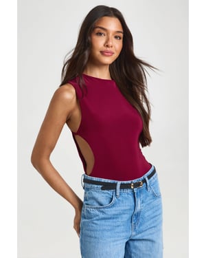 Slinky Twist Side Detail Cut Out Bodysuit