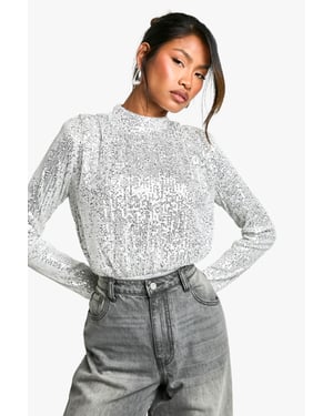 High Neck Sequin Bodysuit