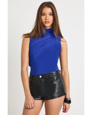 High Neck Wrap Sleeve Bodysuit