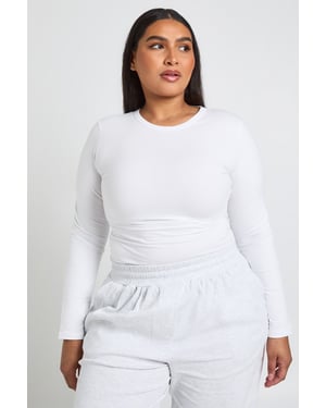 Plus Basic Long Sleeve Fitted Top