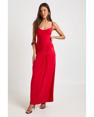 Slinky Ruched Side Maxi Skirt