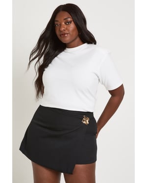 Plus Gold Trim Skort