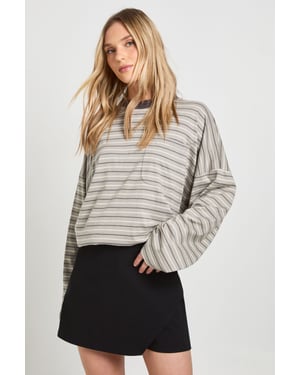 Petite Bengaline Wrap Skort
