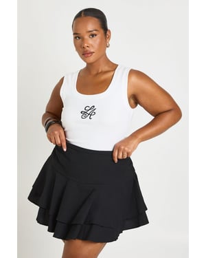 Plus Layered Ruffle Skort