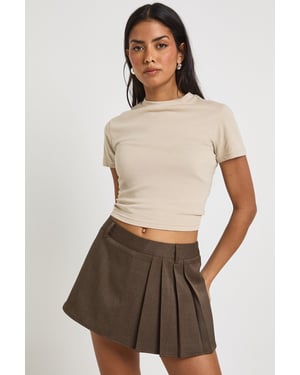 Pleated Side Skort