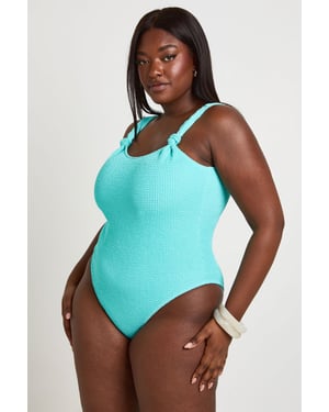 Plus Crinkle Knot Detail Swimsuit