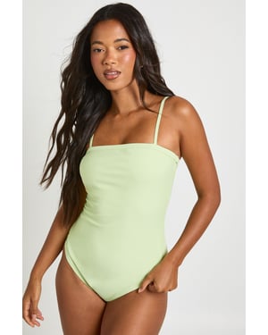 Tummy Control Square Neck Swimsuit