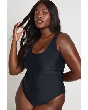 Plus Tummy Control Scoop Swimsuit