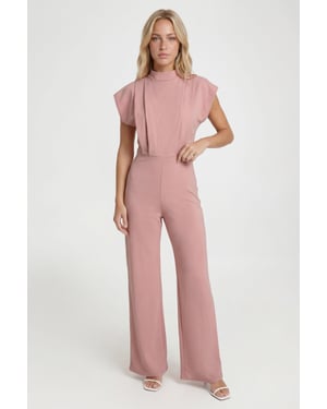 Tailored Pleat Detail Wide Leg Jumpsuit