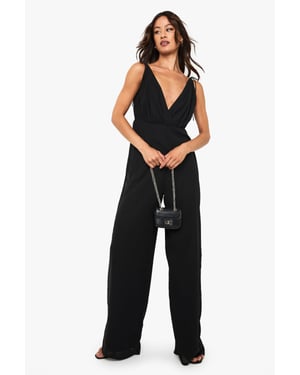 Tall Chiffon Strappy Wide Leg Jumpsuit