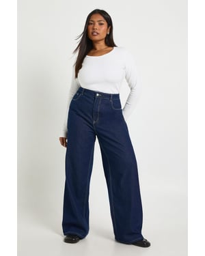 Plus High Waist Wide Leg Jean