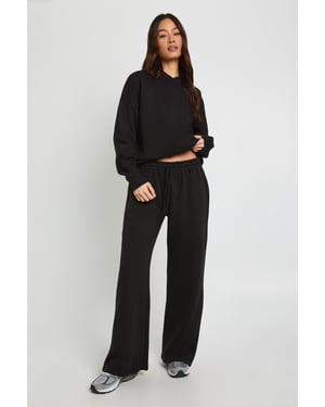 Tall Neck Detail Sweatshirt Wide Leg Tracksuit Tracksuit
